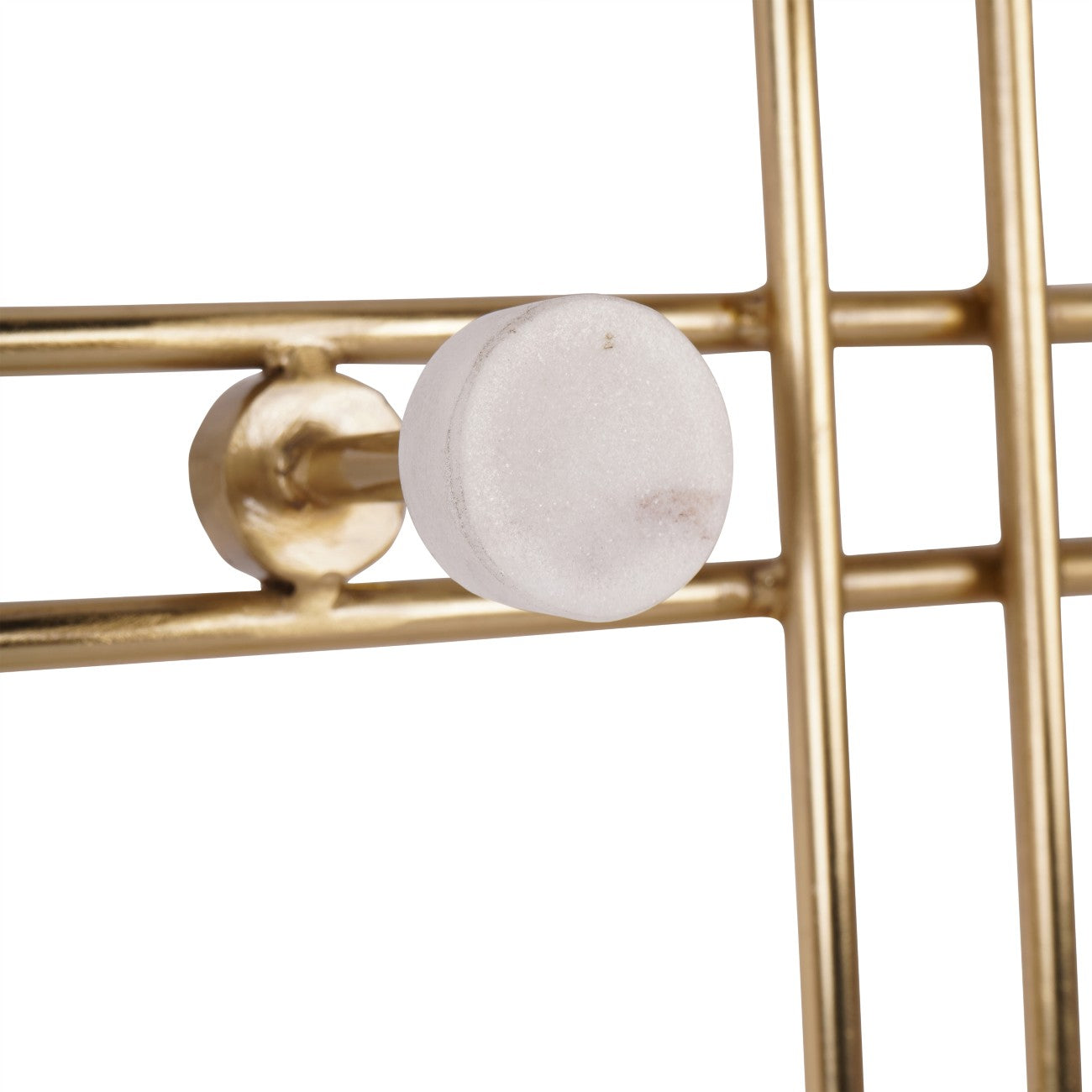 Genoa Gold & White Marble Seven Wall Hanger